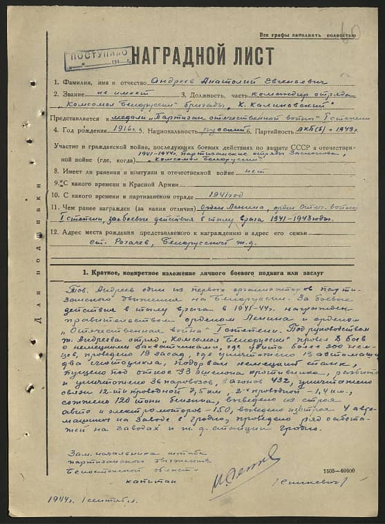 Андреев Анатолий Евгеньевич Документ 1