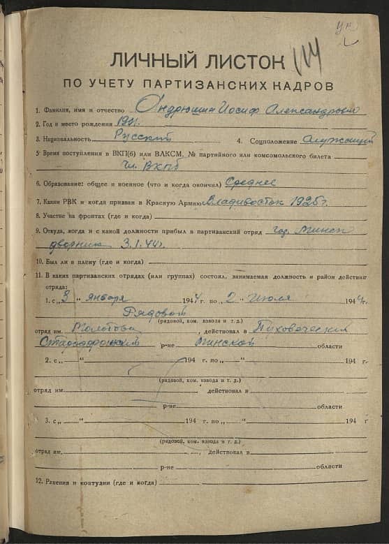 Андрюшин Иосиф Александрович Документ 1