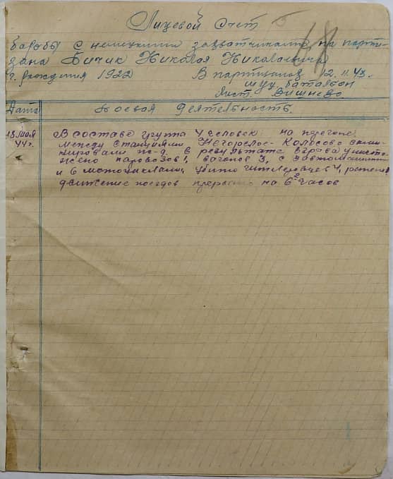 Бичик Николай Николаевич Документ 1