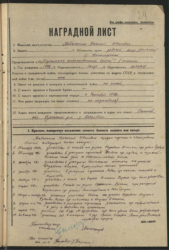 Бадытчик Василий Иванович Документ 1