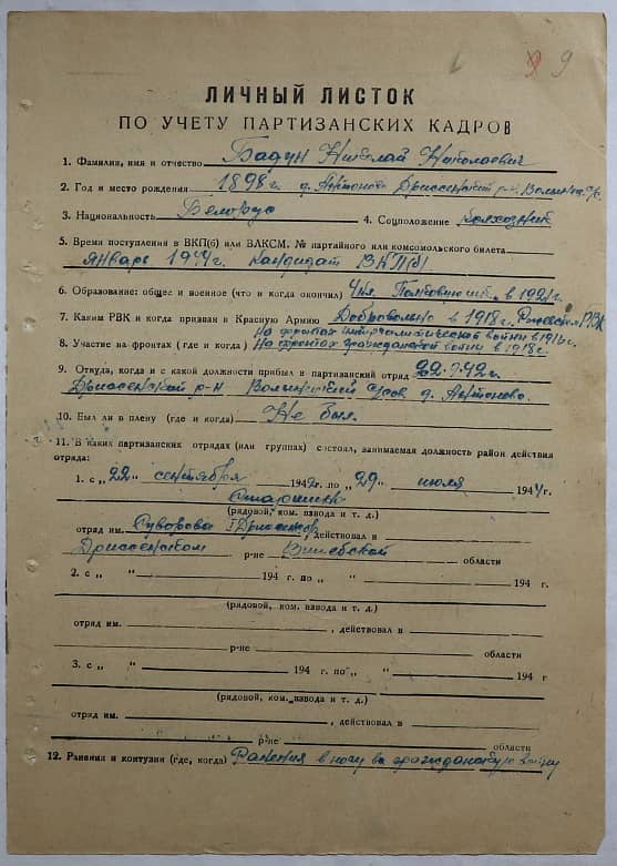 Бадун Николай Николаевич Документ 1