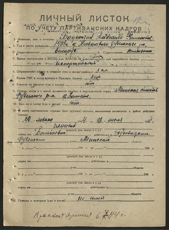 Бадытчик Александр Филиппович Документ 1