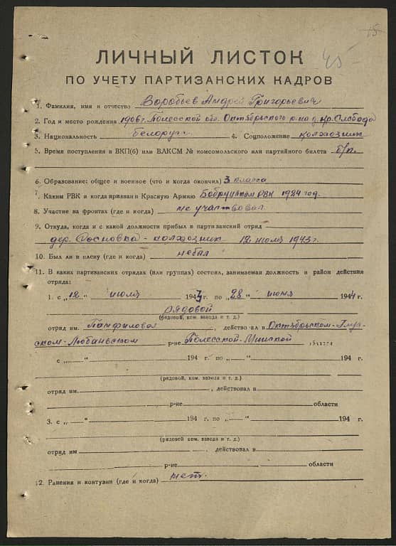 Воробьев Андрей Григорьевич Документ 1