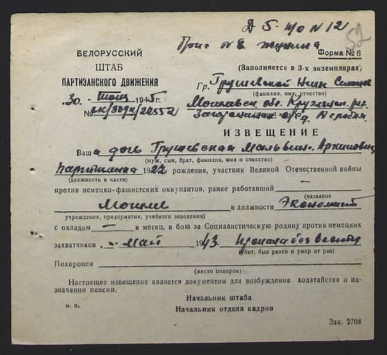 Грушецкая Мальвина Архиповна Документ 1