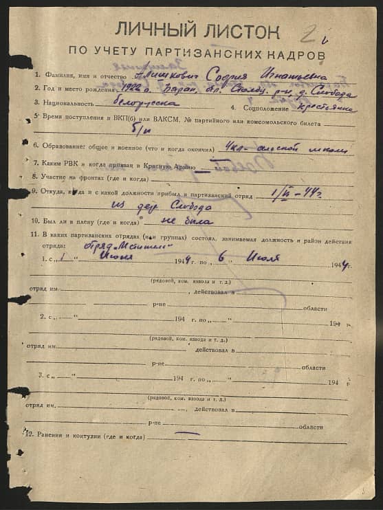 Алишкевич София Игнатьевна Документ 1