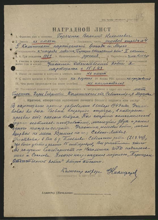 Горяченок Василий Николаевич Документ 1