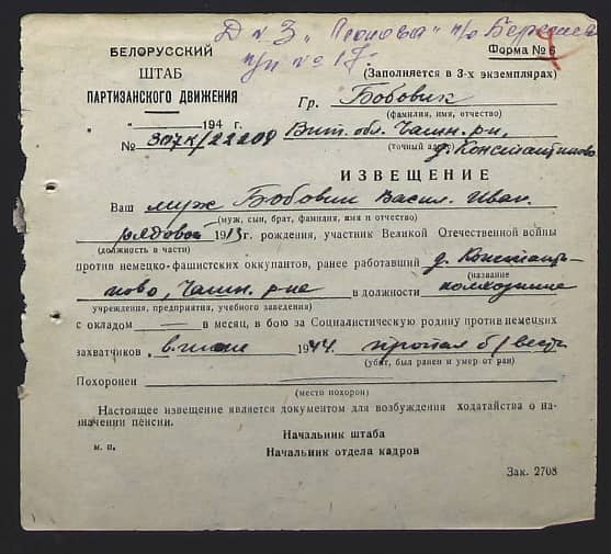 Бобовик Василий Иванович Документ 1