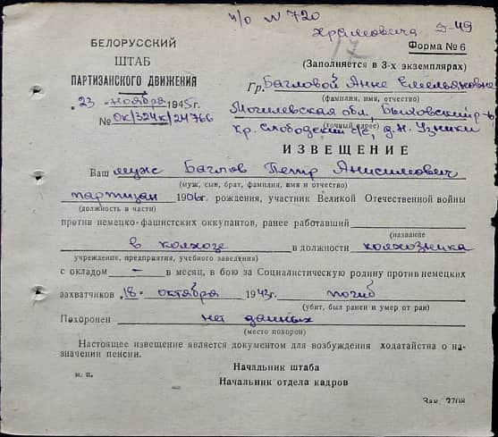 Баглов Петр Анисимович Документ 1