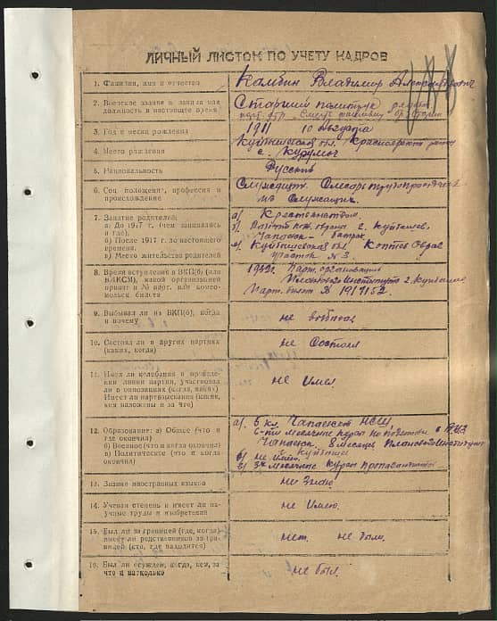 Камбин Владимир Александрович Документ 1