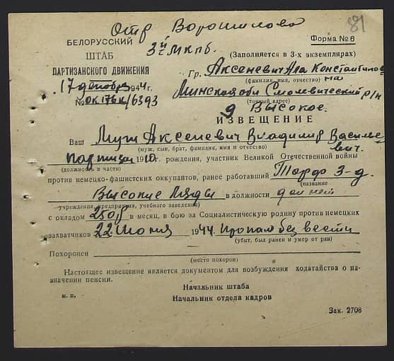 Алексеневич Владимир Васильевич Документ 1