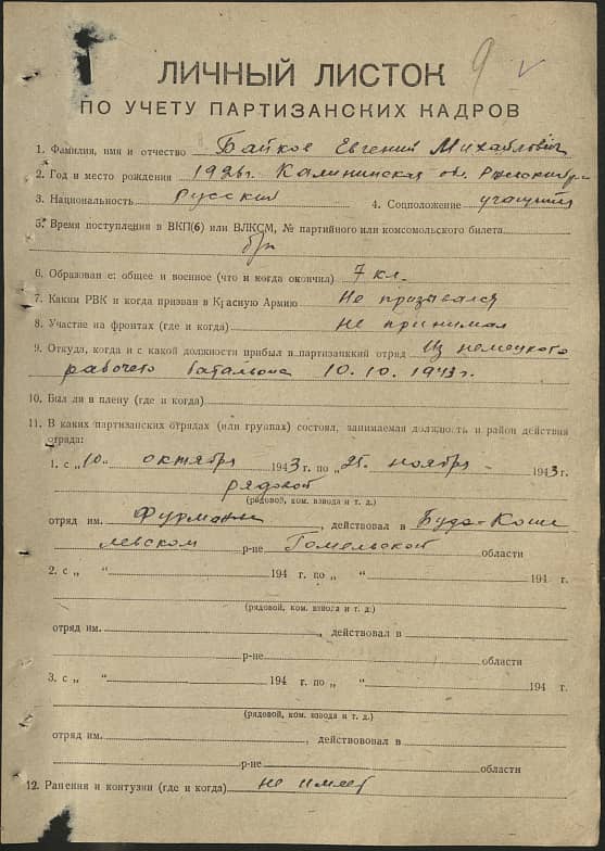 Байков Евгений Михайлович Документ 1