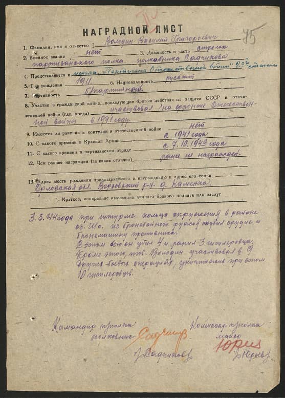 Володин Василий Григорьевич Документ 1