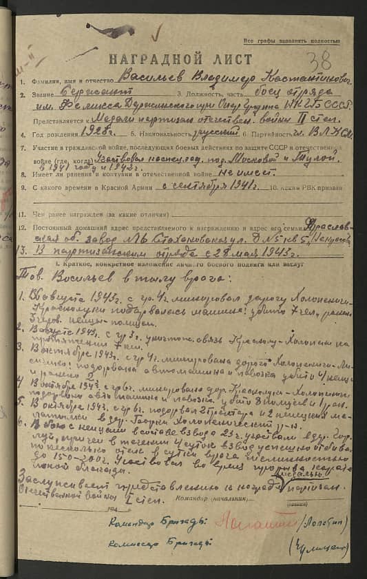 Васильев Владимир Константинович Документ 1