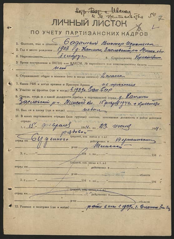 Бадылевич Виктор Игнатьевич Документ 1