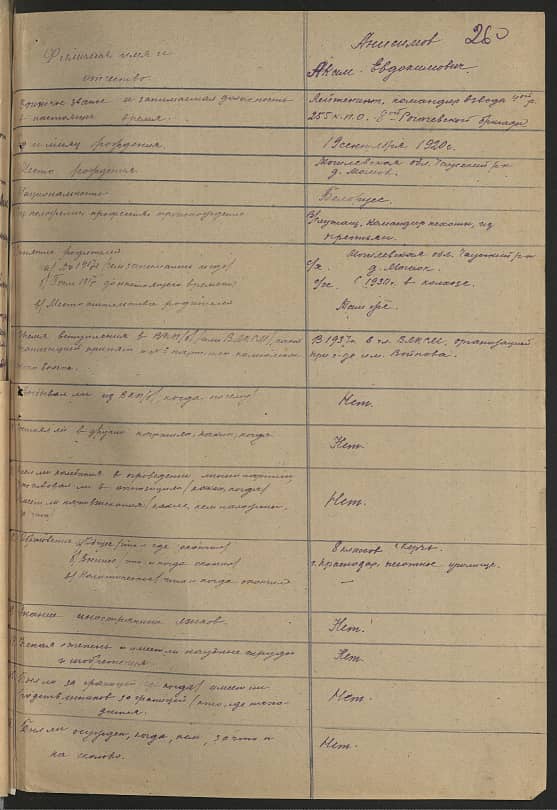 Анисимов Аким Евдокимович Документ 1