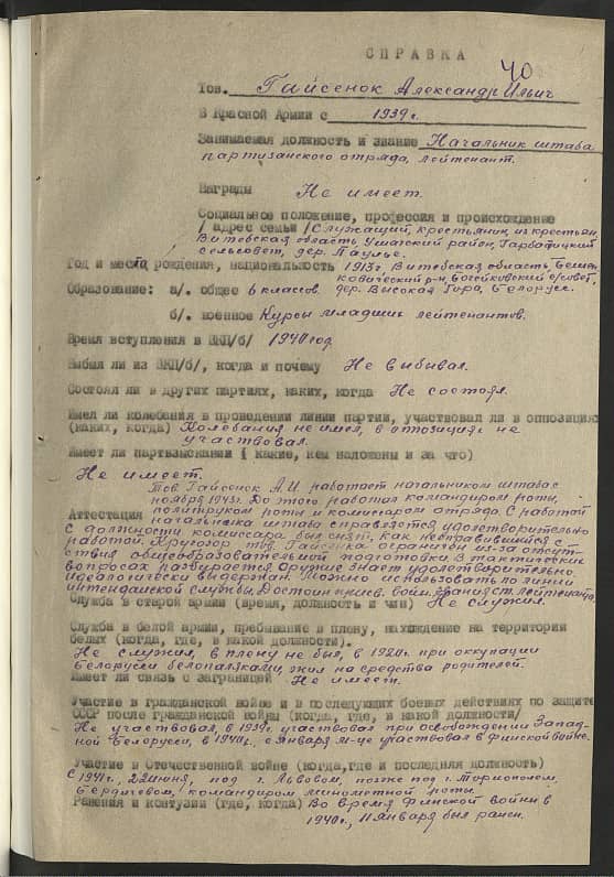 Гайсенок Александр Ильич Документ 1