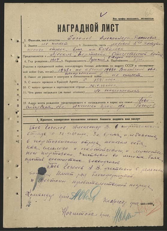 Гоголев Александр Васильевич Документ 1