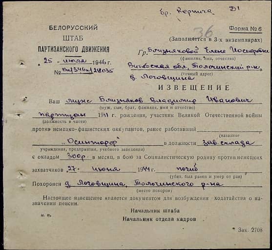 Близняков Владимир Иванович Документ 1