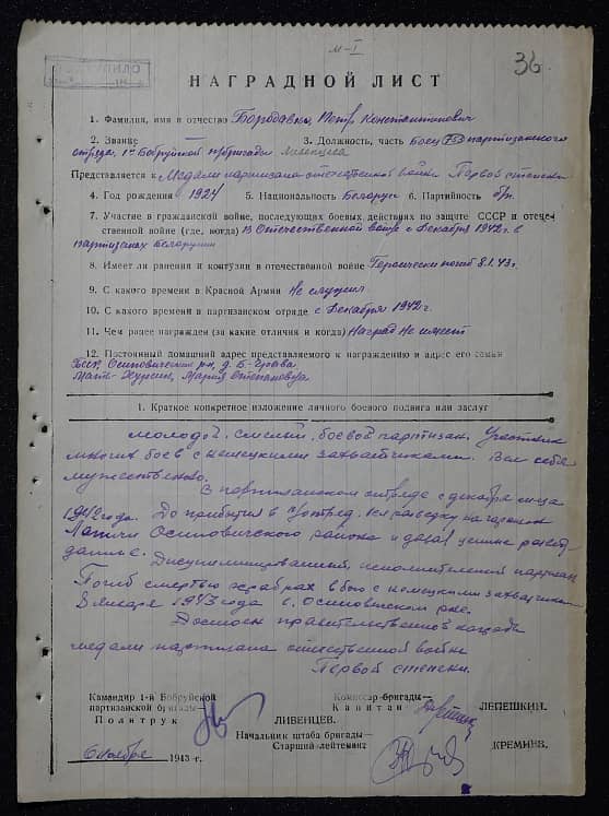 Бородавко Петр Константинович Документ 1