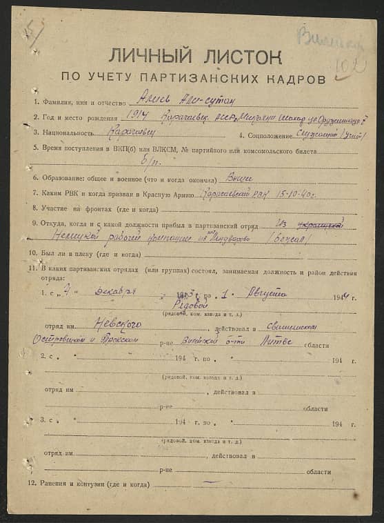 Алиев Али-сутан  Документ 1