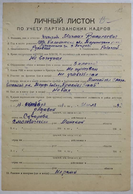 Васильев Михаил Васильевич Документ 1