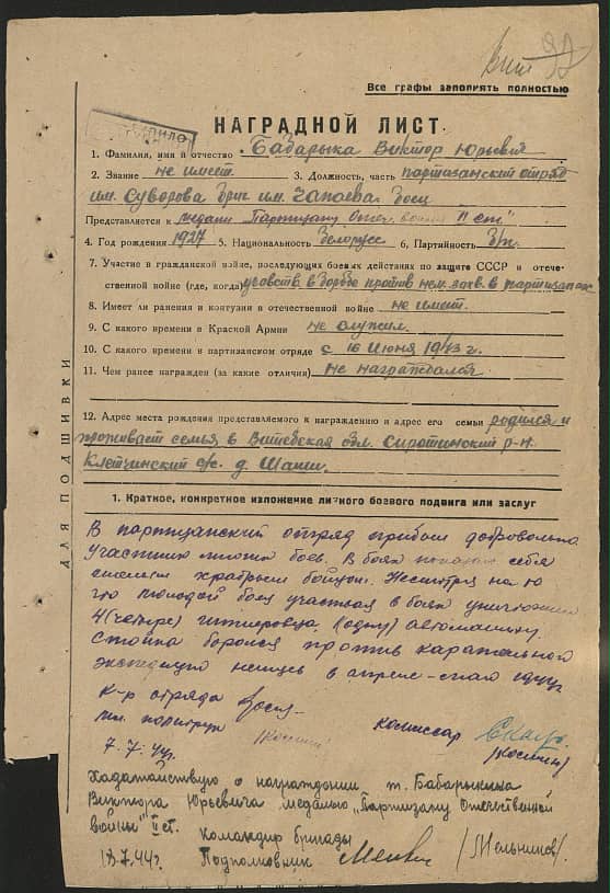 Бабарико Виктор Юрьевич Документ 1