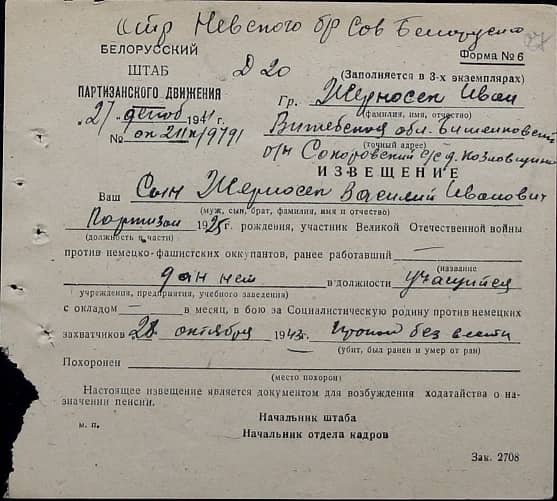 Жерносек Василий Иванович Документ 1