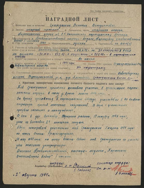 Гражданкин Вениамин Венидиктович Документ 1