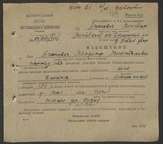 Апанович Владимир Викторович Документ 1