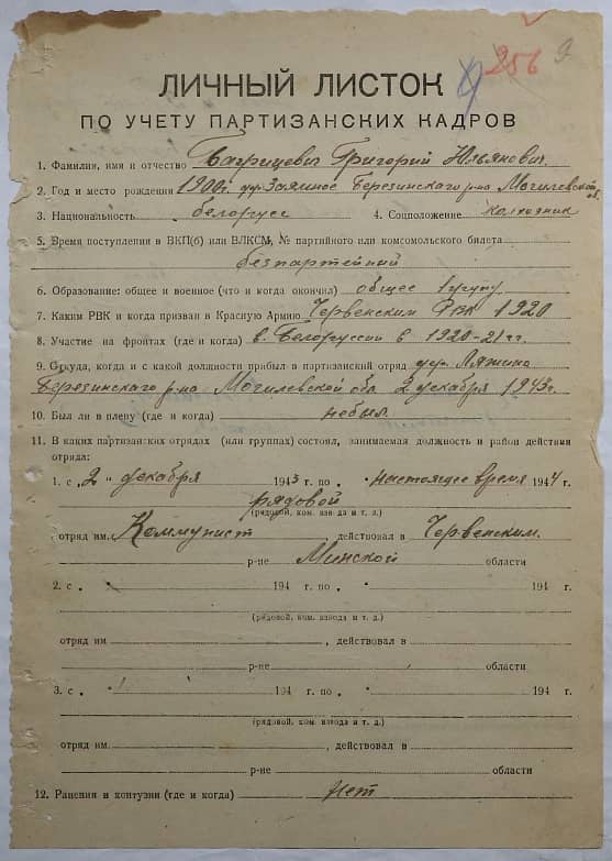 Багрицевич Григорий Юльянович Документ 1