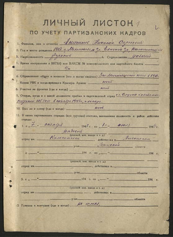 Анисимов Николай Сергеевич Документ 1