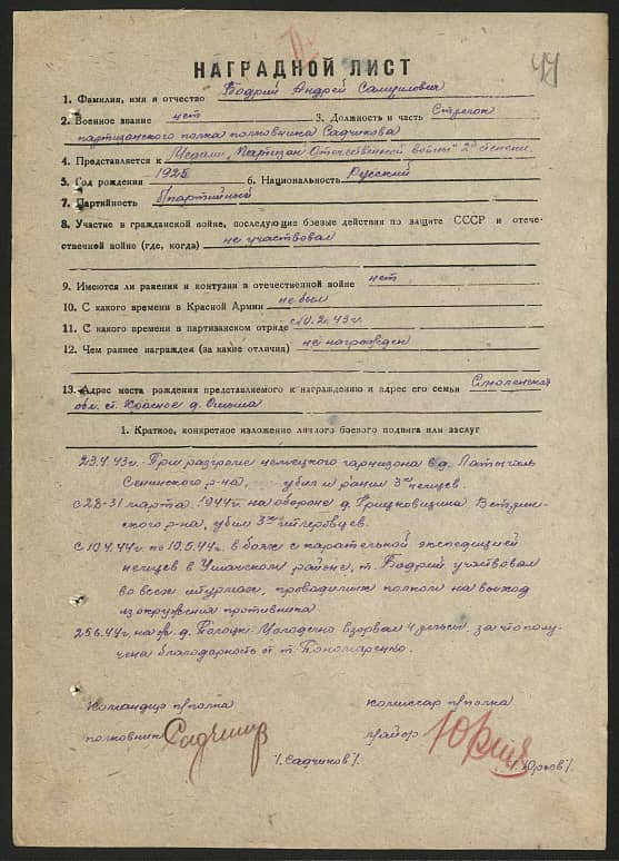 Бодрий Андрей Самуилович Документ 1