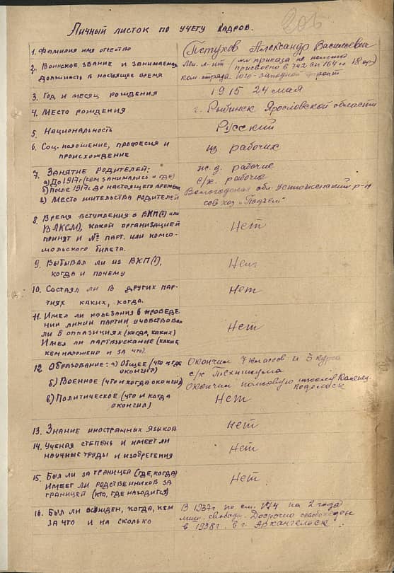 Петухов Александр Васильевич Документ 1