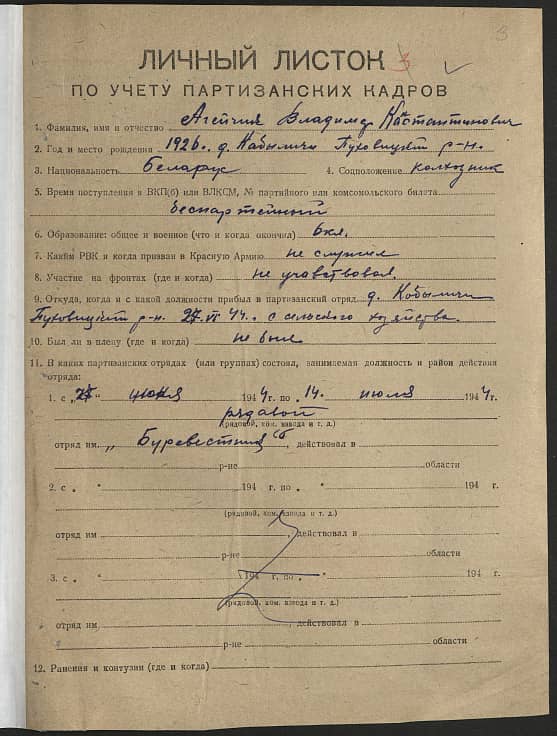 Агейчик Владимир Константинович Документ 1