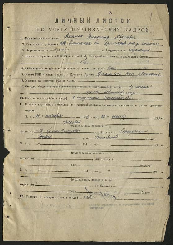 Амелин Владимир Тарасович Документ 1