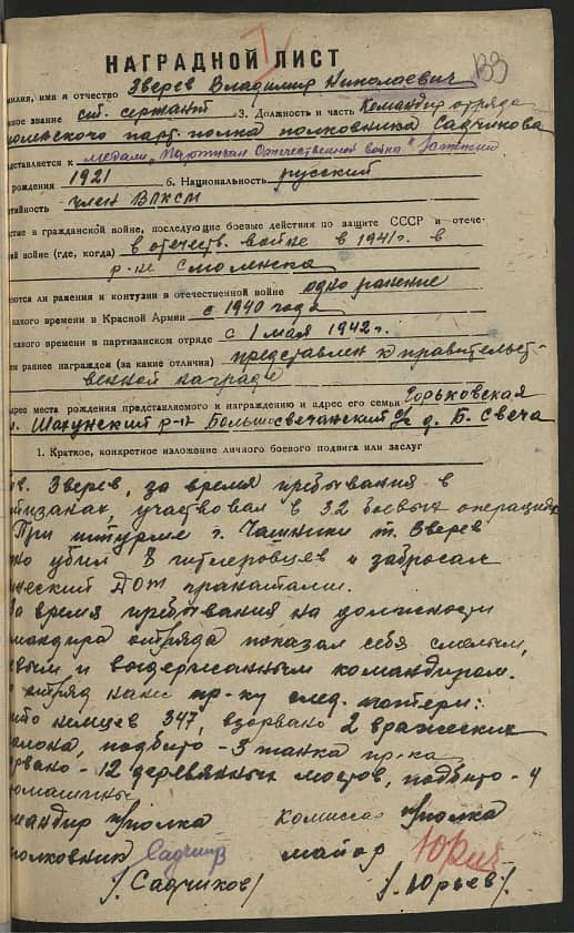 Зверев Владимир Николаевич Документ 1