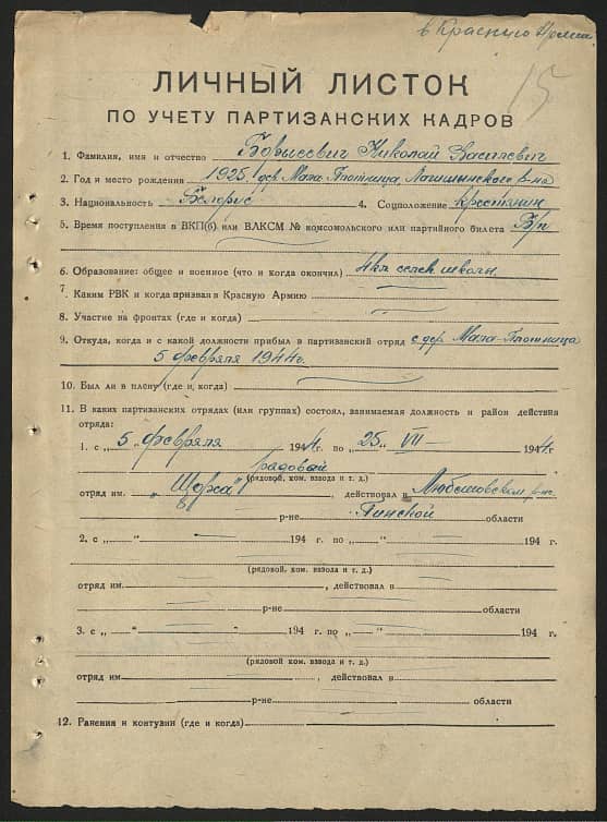 Борисевич Николай Васильевич Документ 1