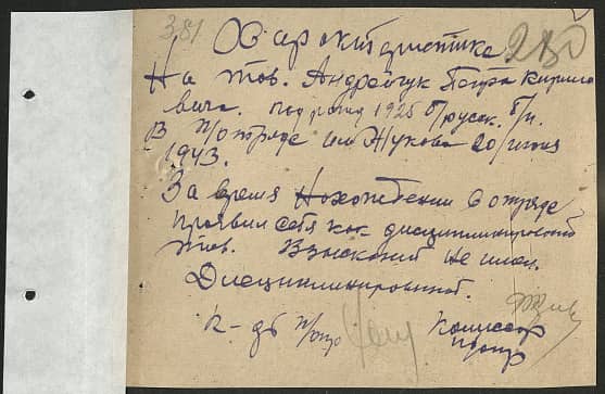 Андройчук П Кириллович Документ 1