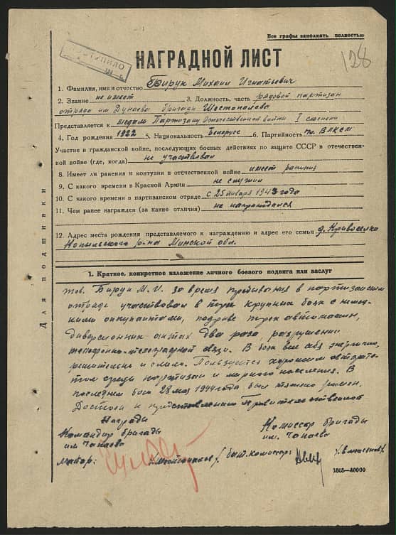 Бирук Михаил Игнатьевич Документ 1