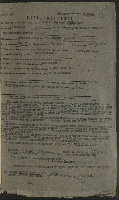 Боешко Евгений Трофимович Документ 1