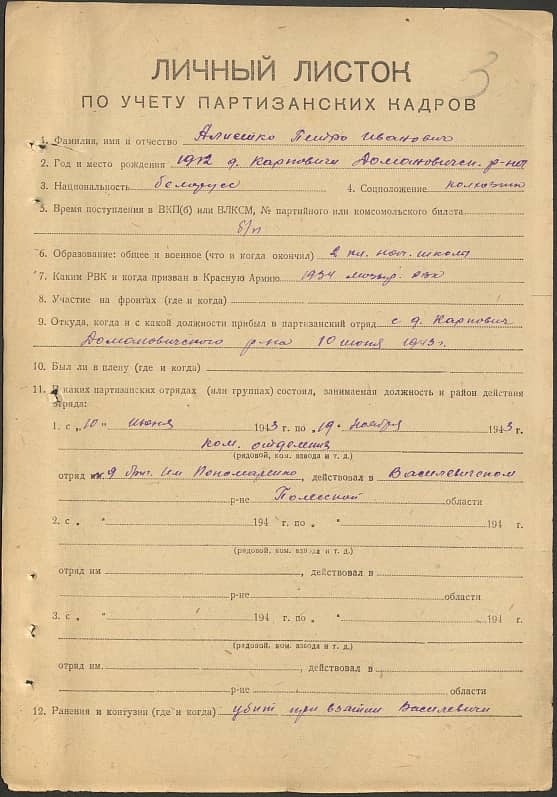 Алисейко Петр Иванович Документ 1