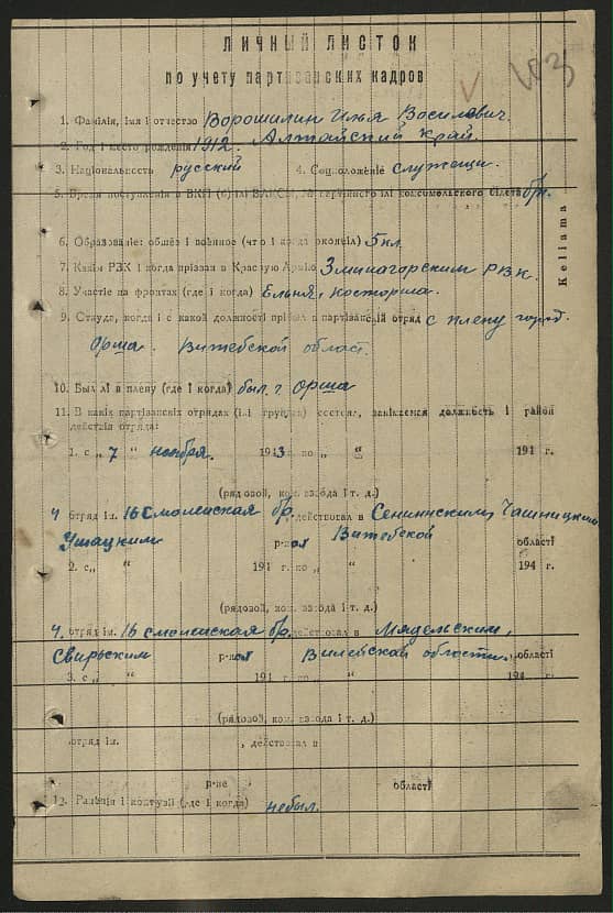 Ворошилин Илья Васильевич Документ 1