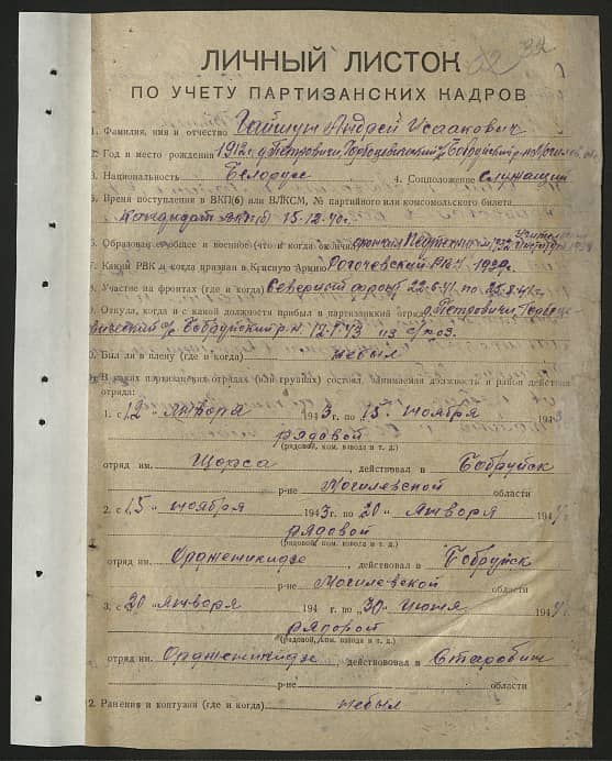 Гайшун Андрей Исаакович Документ 1