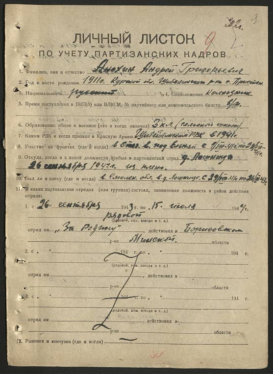Анохин Андрей Григорьевич Документ 1