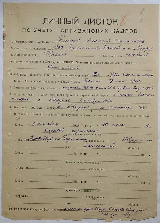 Багаев Василий Степанович Документ 1