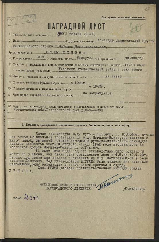 Гулей Михаил Ильич Документ 1