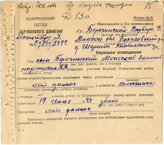 Березинский Мечислав Антонович Документ 1