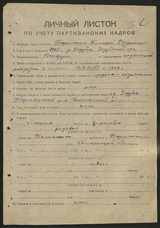 Борисенко Тимофей Кузьмич Документ 1