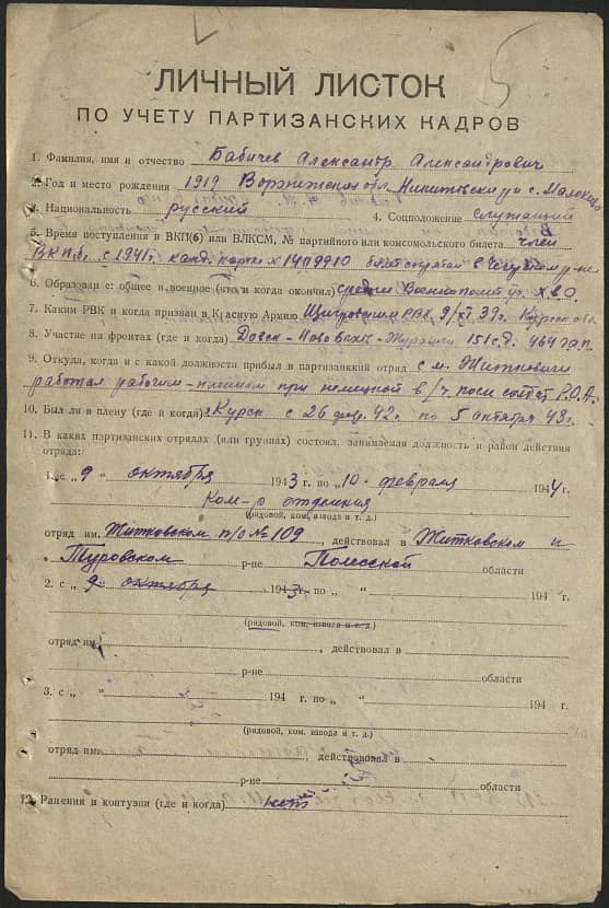 Бабичев Александр Александрович Документ 1