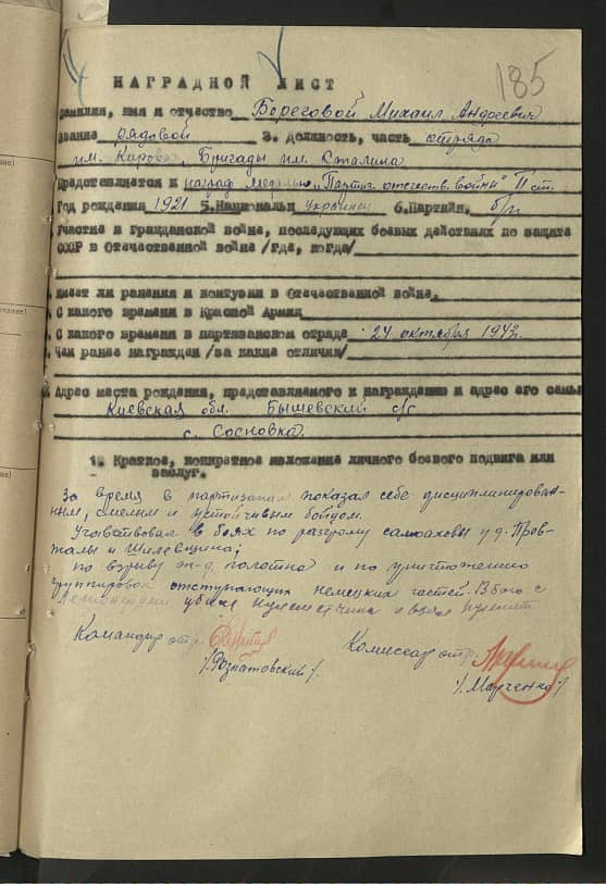 Береговой Михаил Андреевич Документ 1